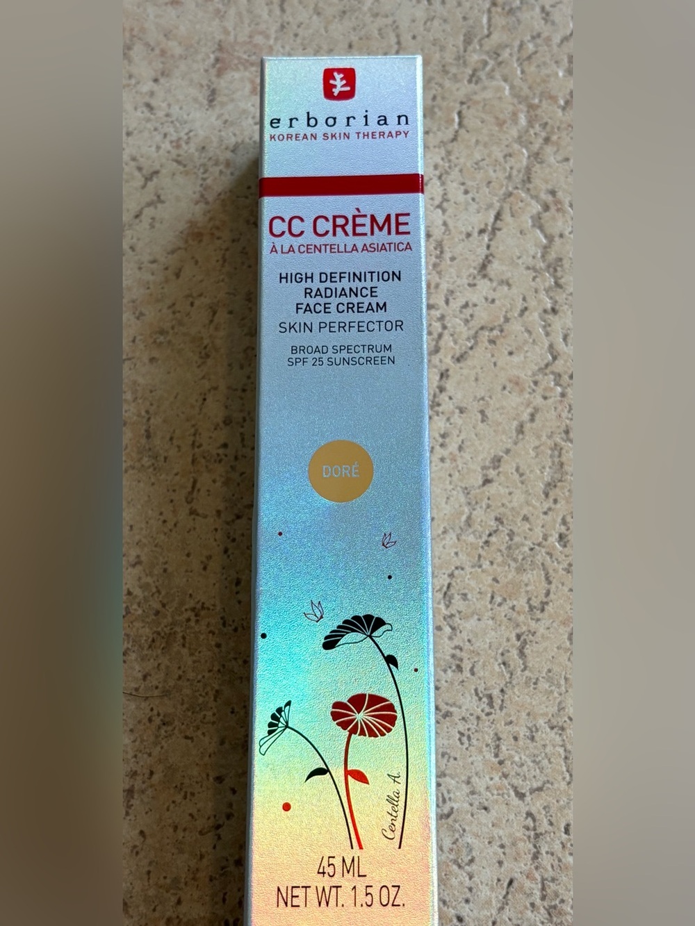 Erborian Korean Skin Care CC Crème High Definition Radiance Face Cream Doré